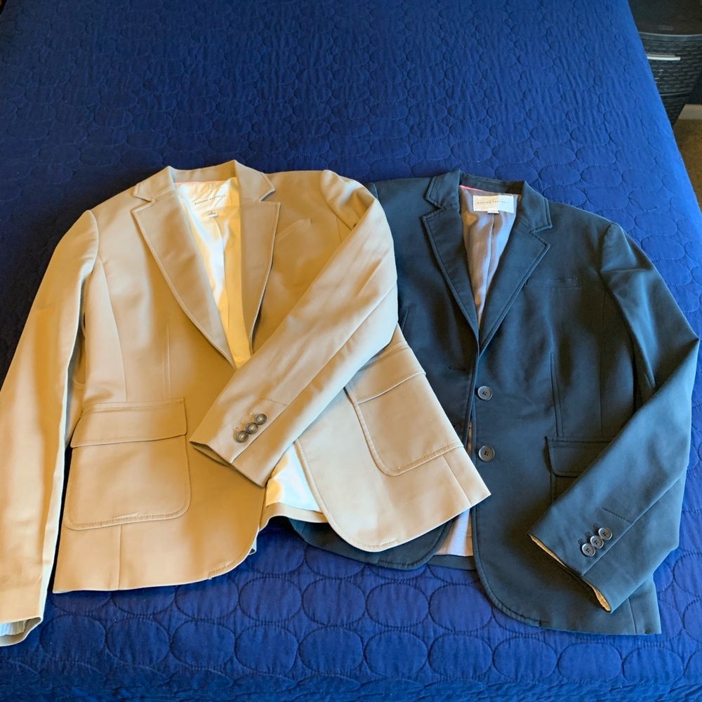 Banana Republic Beige and Navy Blazers
